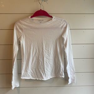 Crewcuts Girls Basic White Longsleeved Tee